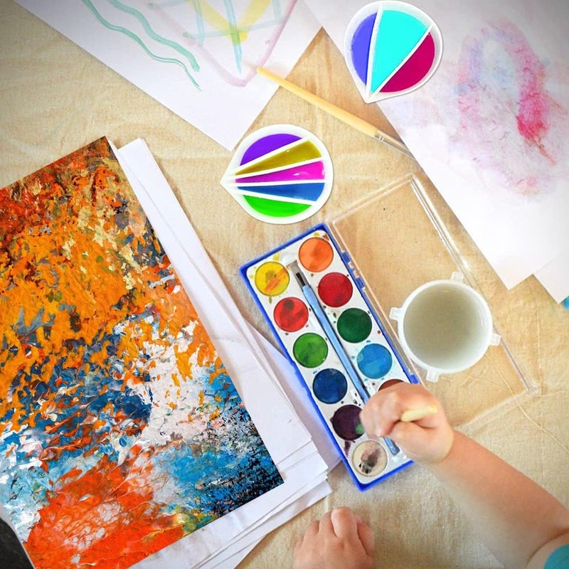 AFUNTA 3/5 Cavity Split Cups for Paint Pouring, Reusable Silicone Split Cup for Acrylic Pouring with 3 PCS Silicone Stir Sticks - Image 2